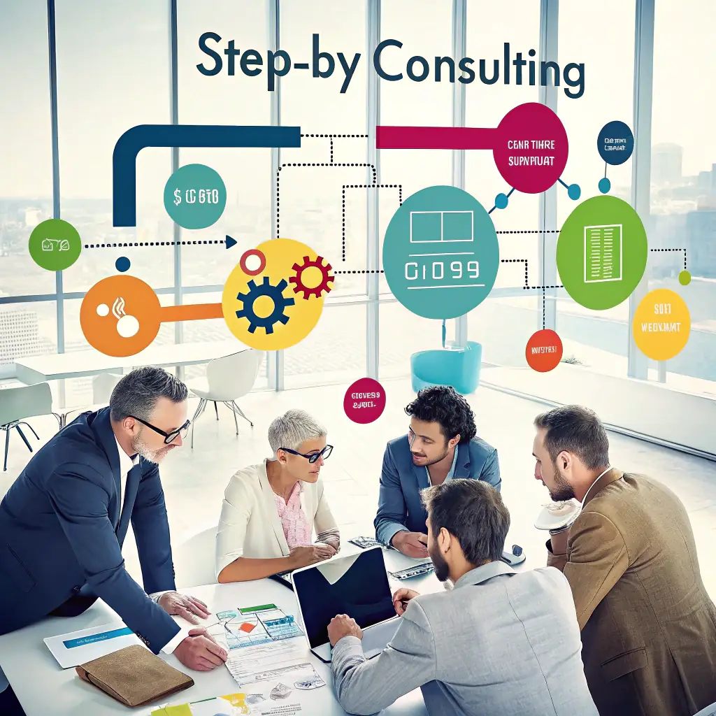 An image depicting a clear, step-by-step flowchart illustrating the collaboration process between Astra and partner institutions, leading to successful IVF support in Tbilisi. The image should convey professionalism, clarity, and a well-defined process.