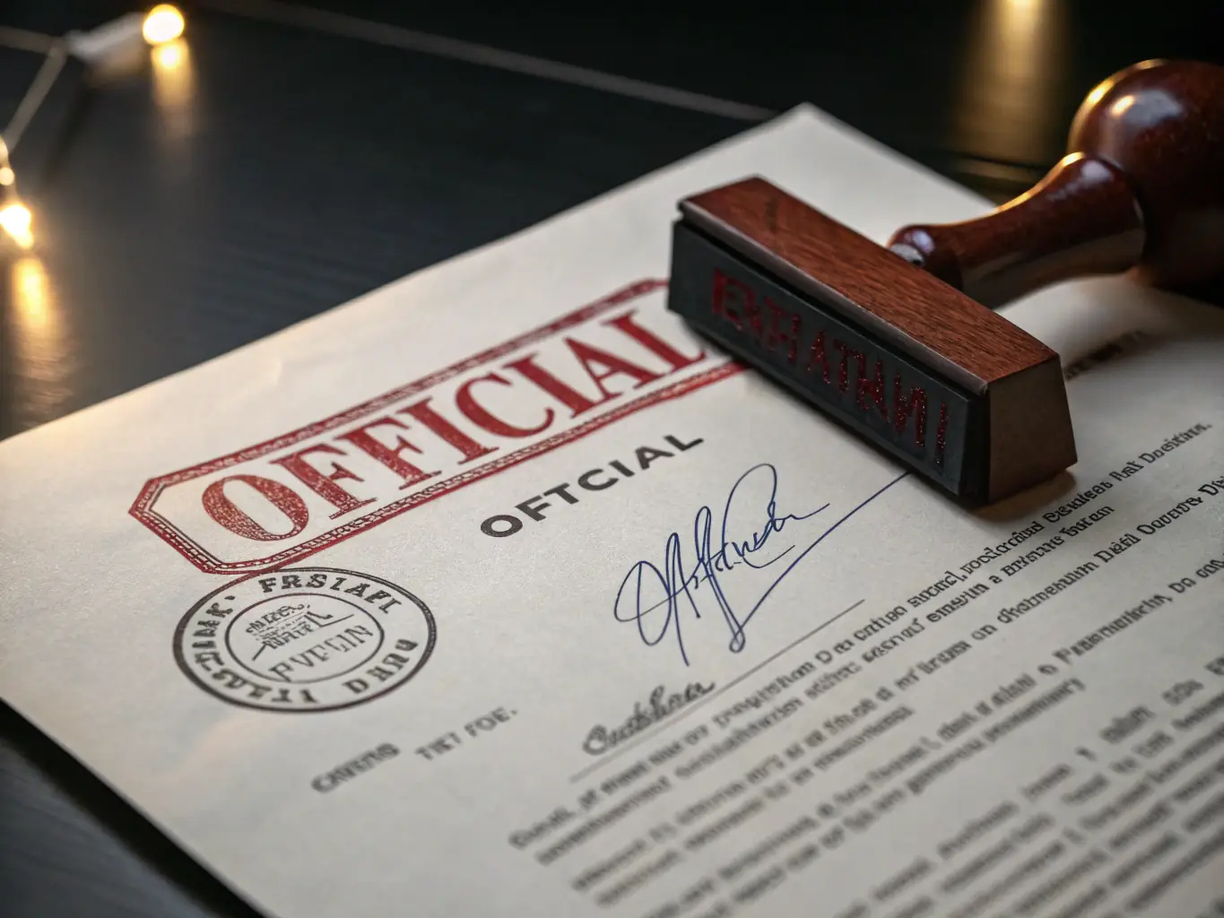 A split image showing a completed transfer tax form on one side and a notary public seal on the other, highlighting Trustpoint's comprehensive approach to deed preparation.