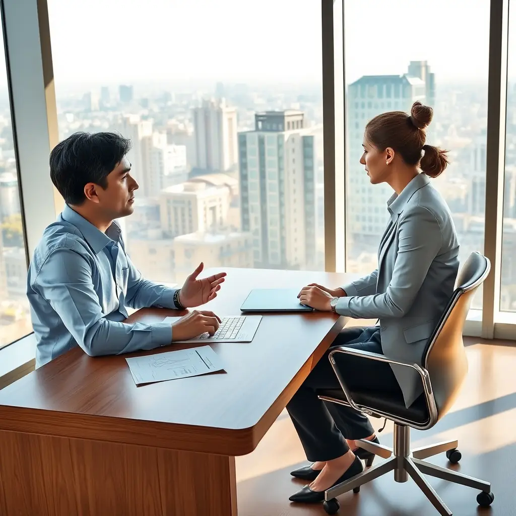 A financial advisor reviewing documents with a client, illustrating personalized financial planning and guidance.