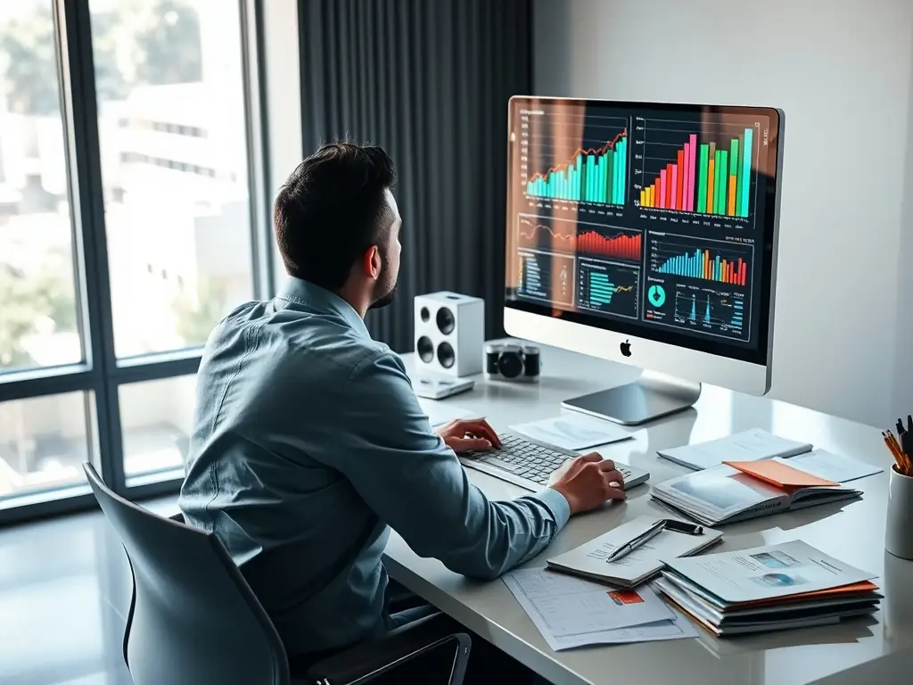 Visual of a campaign launch with dashboards, analytics, and cross-channel marketing activities.