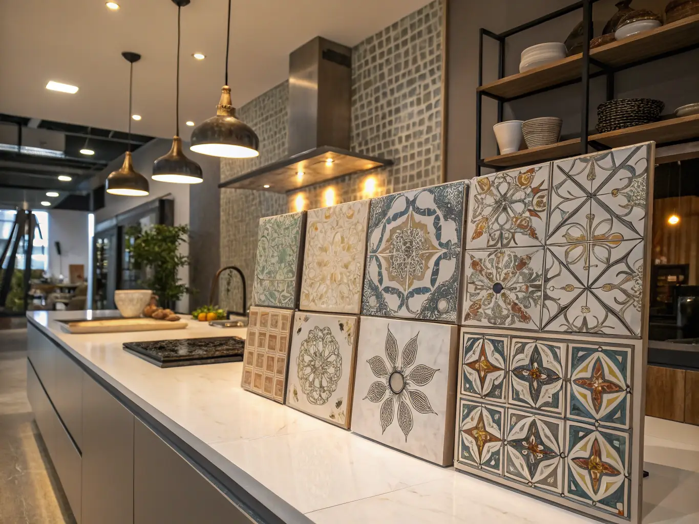 Galería de fotos de un proyecto de renovación de cocina con azulejos de cerámica y detalles modernos.