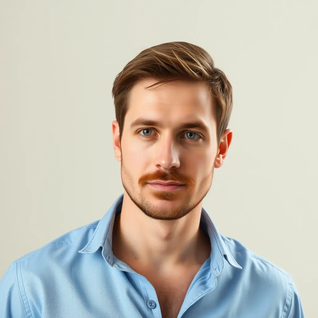 Bob is a man in his early 30s with short brown hair and a neatly trimmed beard. He has a focused expression and wears a casual button-down shirt.