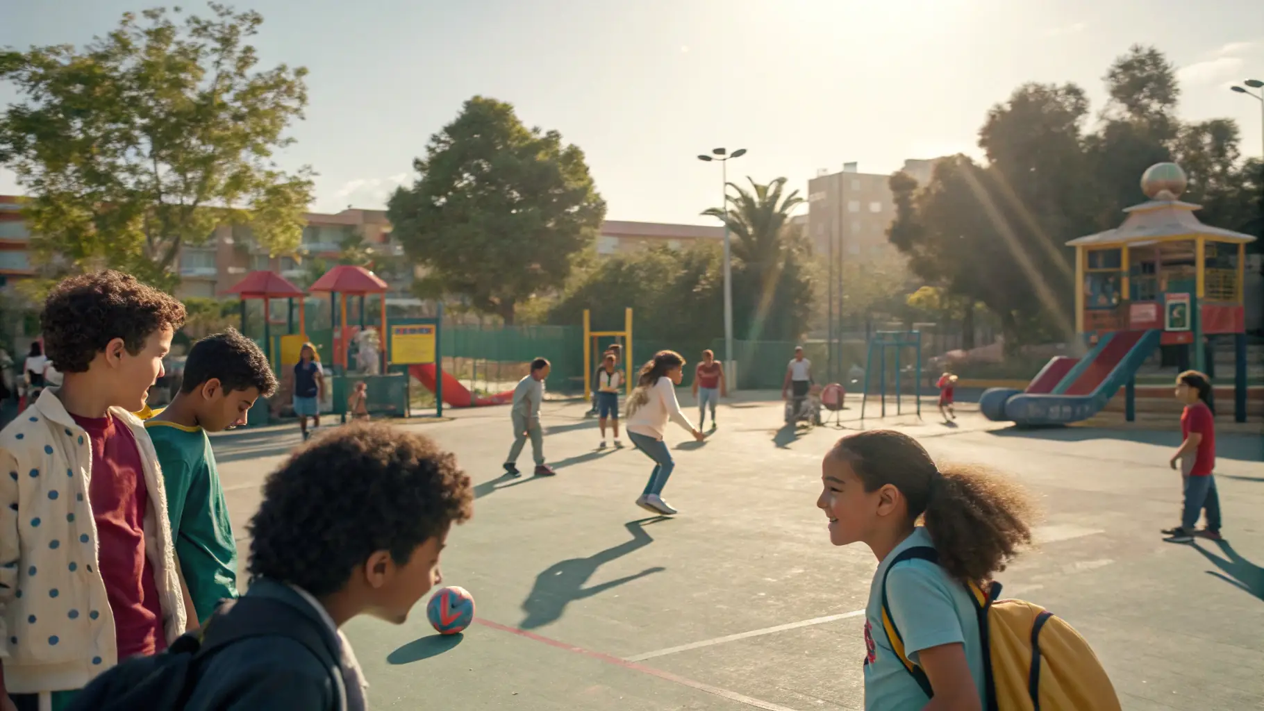 An inspiring image of students participating in international sports, arts, and cultural activities, capturing the essence of global engagement.