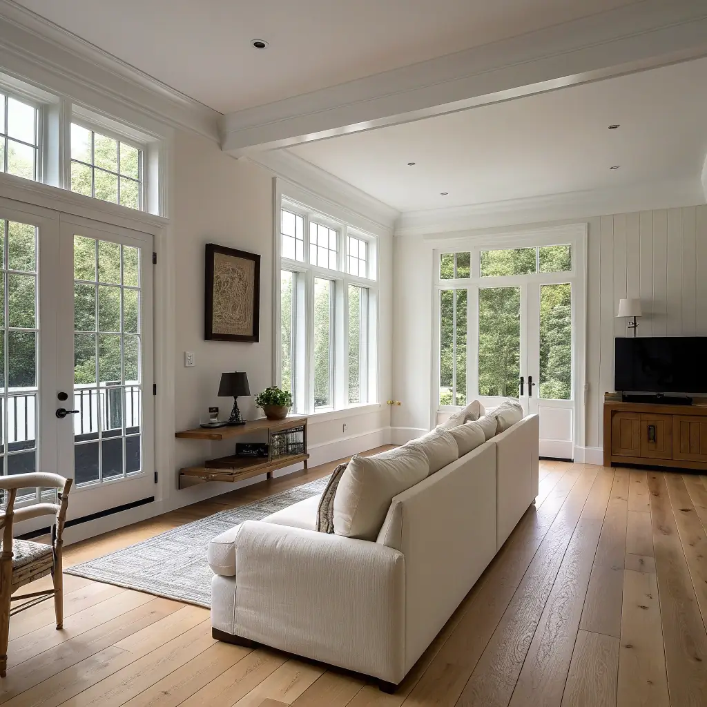 A minimalist photograph with natural light, depicting an empty room with a threshold leading to another space. The scene evokes a sense of transition and possibility, with no people or overt spiritual elements present.