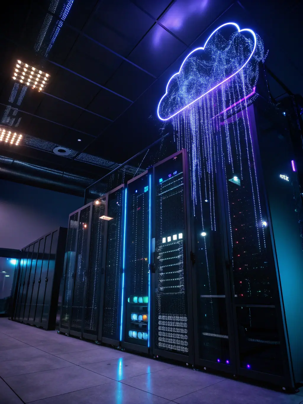 A dynamically rendered image representing scalable cloud infrastructure, showing seamless expansion and resource allocation for an ecommerce platform.