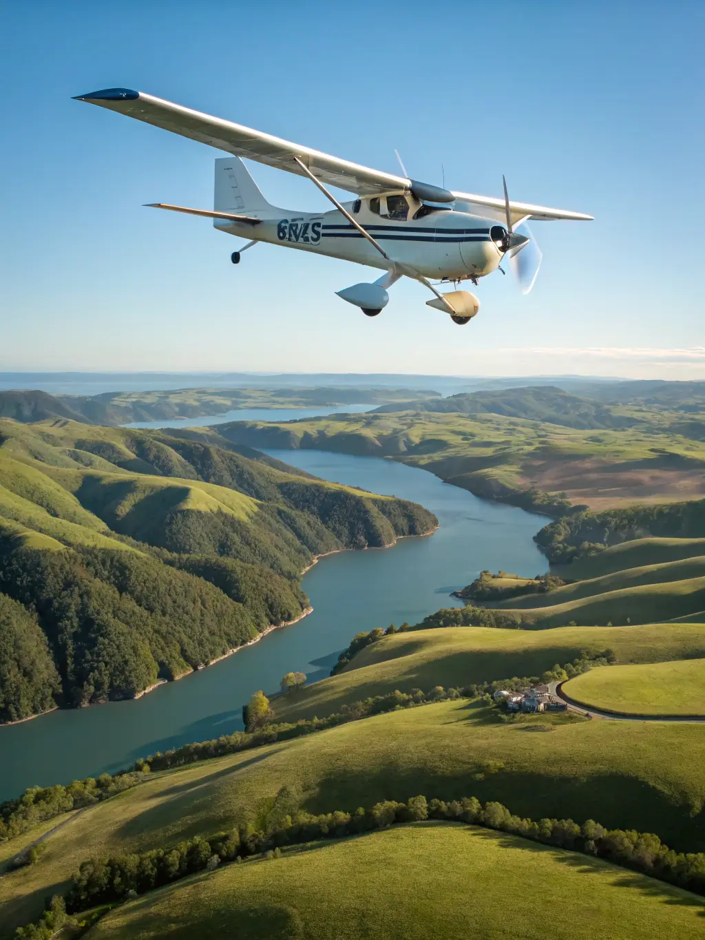 A classroom setting with students engaged in a lesson using a structured, modern syllabus powered by FAA and Cessna/King Schools methods, with an instructor leading the session.