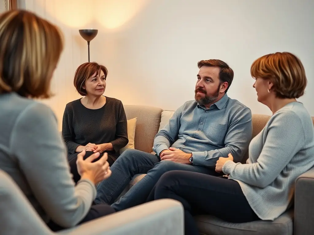 Image of a couple engaged in a therapy session.