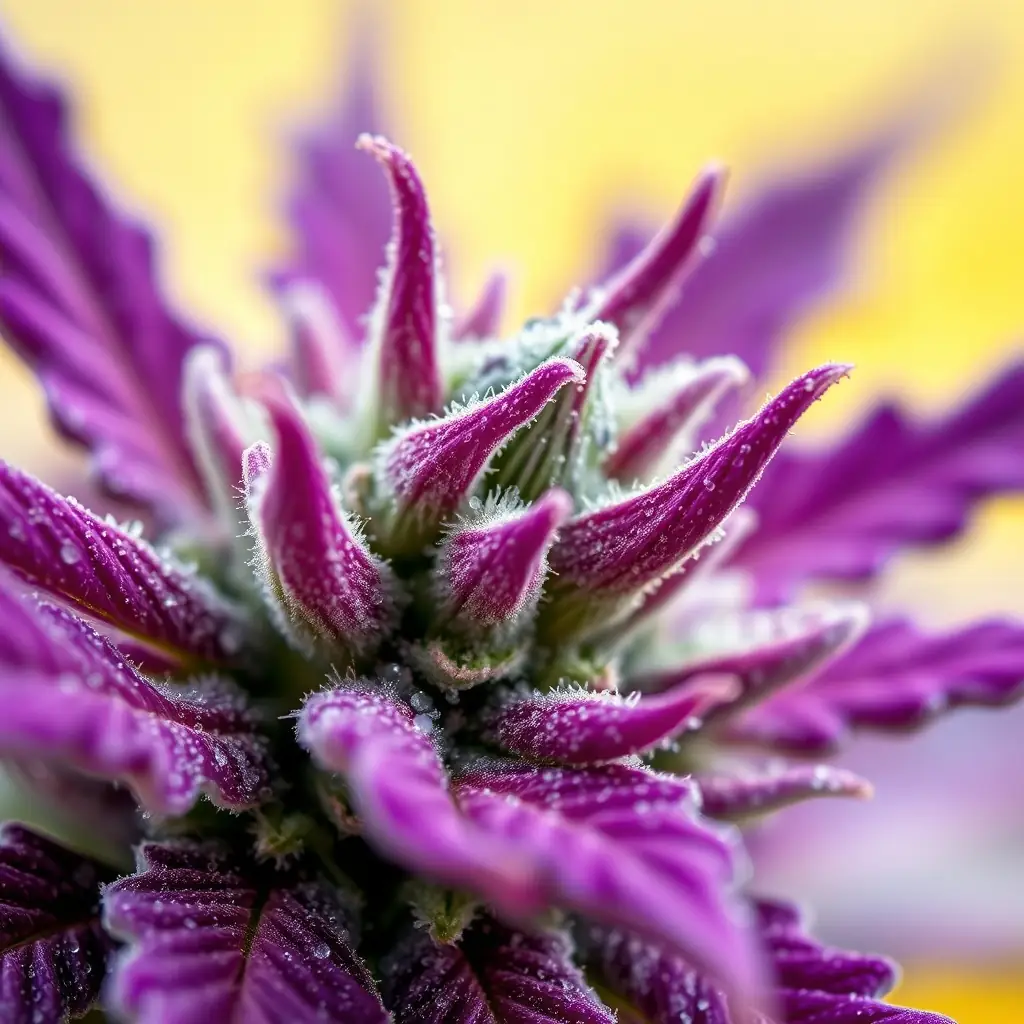 A close-up shot of Caviar Dreams Flower DC, showcasing its rich colors and potent trichomes.