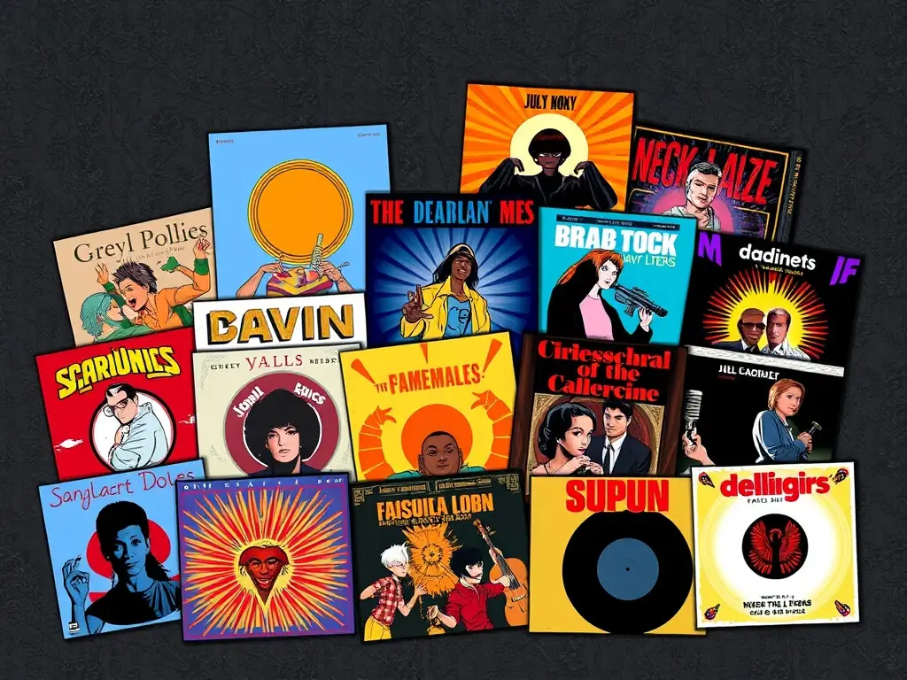 A dynamic collage of album covers, concert photos, and behind-the-scenes moments from our community members.