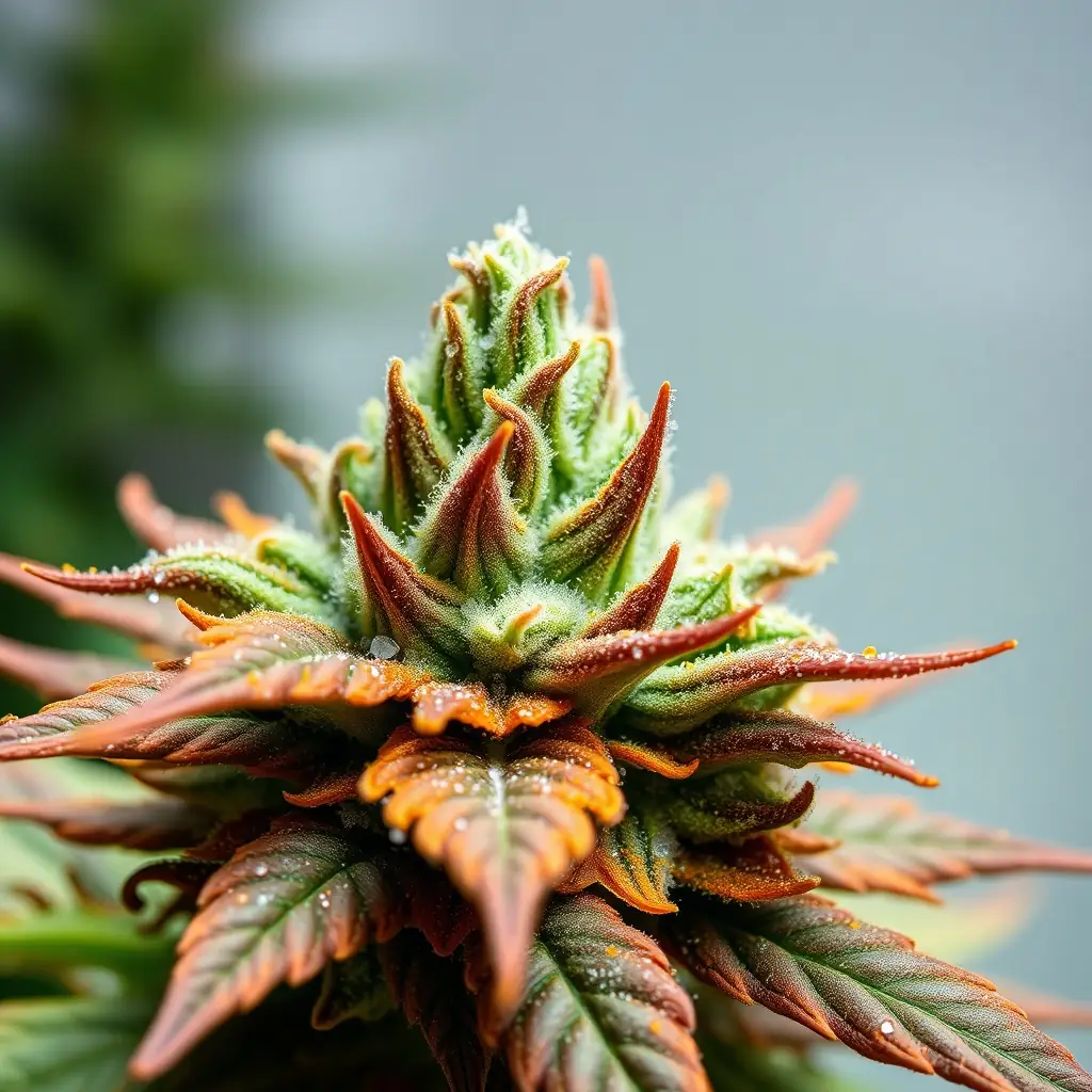 A close-up shot of Creamsicle Flower DC, showcasing its vibrant colors and trichome coverage, with MrGreenDc branding subtly incorporated in the background. The image should convey the premium quality and appealing flavor profile of the strain.