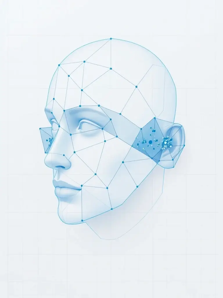 A visual representation of additive angular margin loss, showing how it enhances the separation between different faces in Spook's recognition process.