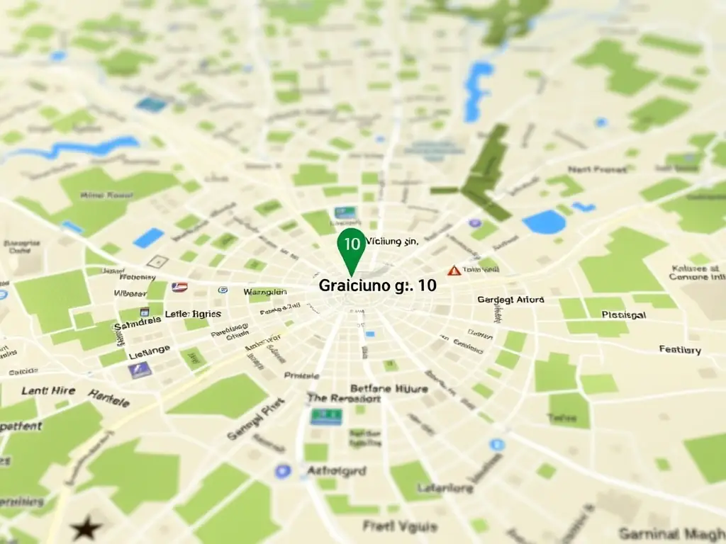 A map showing the location of Graiciuno g. 10 in Vilnius, Lithuania.