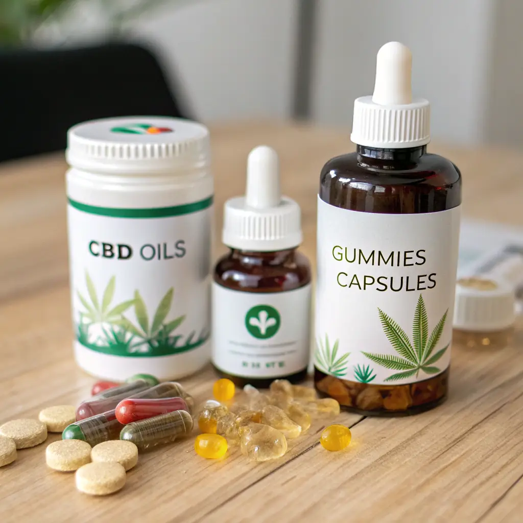 A close-up shot of various cannabis product labels, highlighting key information like THC percentage, CBD ratio, and terpene profiles. The image should convey clarity and approachability, emphasizing the educational aspect.