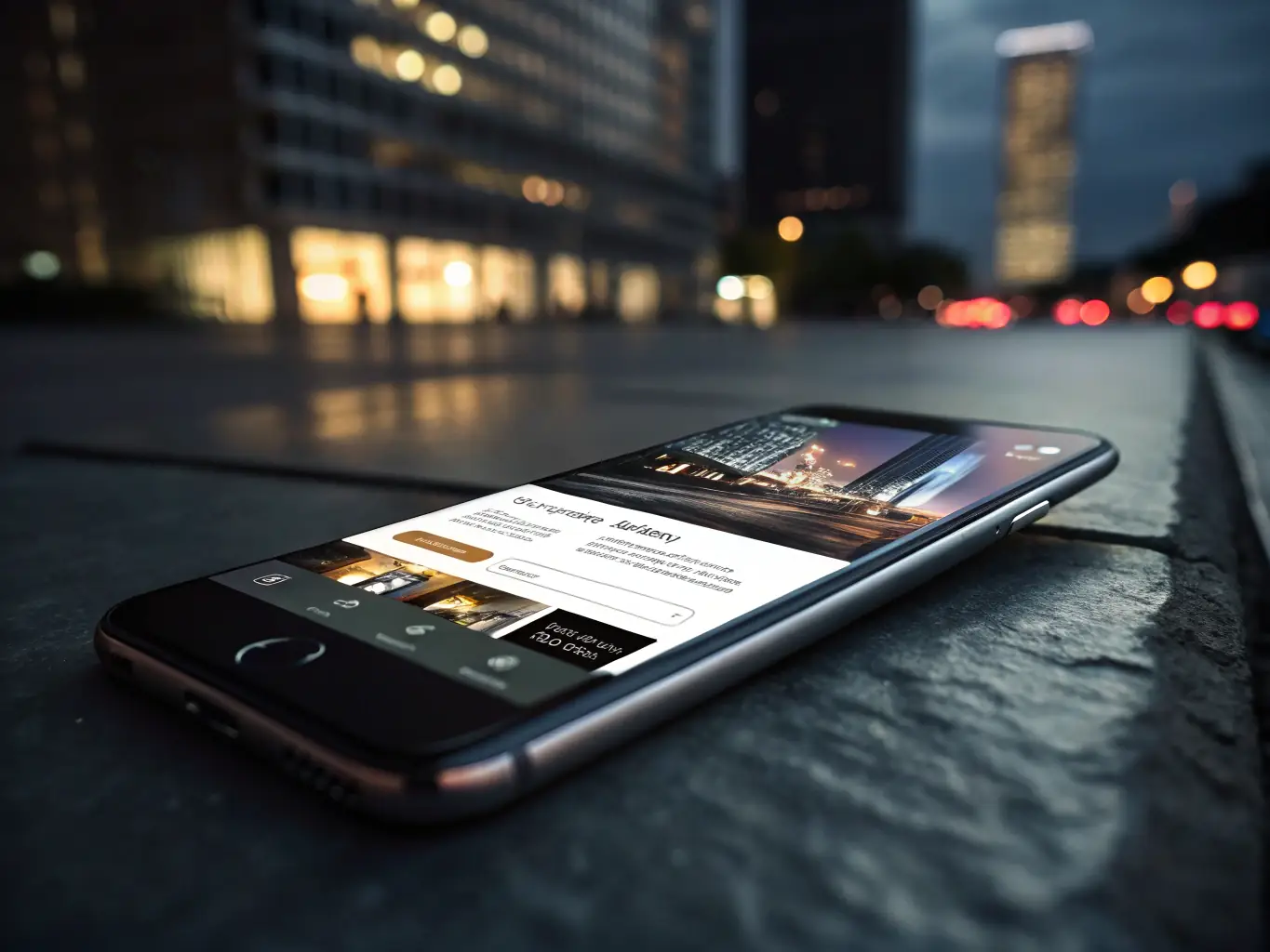 Ambientowa grafika przedstawiająca smartfon z wyświetloną responsywną stroną internetową, podkreślającą znaczenie mobile SEO.