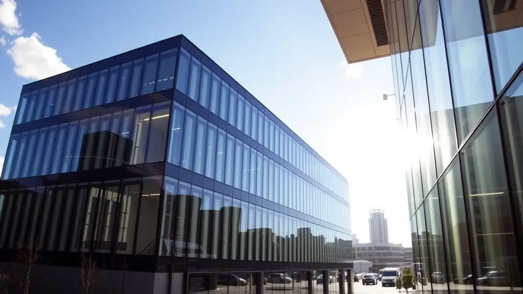 A modern office building in New York City, representing the company's headquarters.