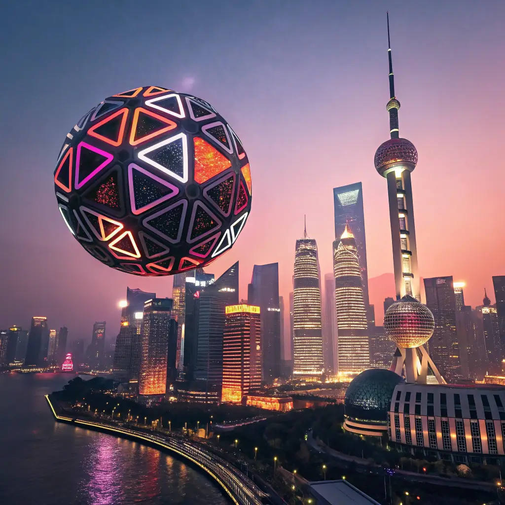 An image depicting the transformation of a digital 'X' logo into a symbol of unity and hope, set against a futuristic cityscape. The color palette should shift from harsh reds to calming blues.