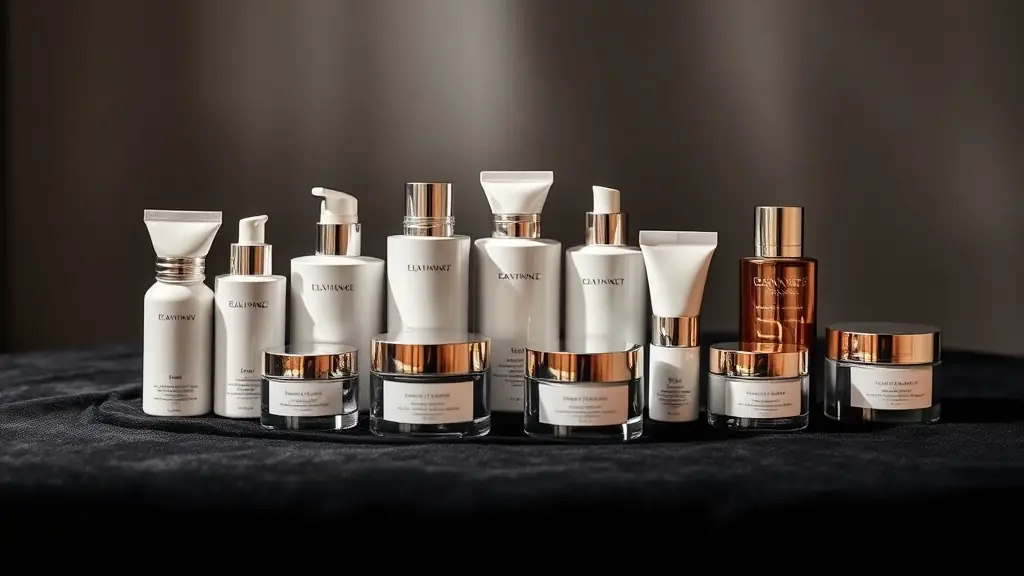 A high-resolution image of skincare products with a sleek, modern aesthetic, highlighting the innovative and professional approach of the agency.