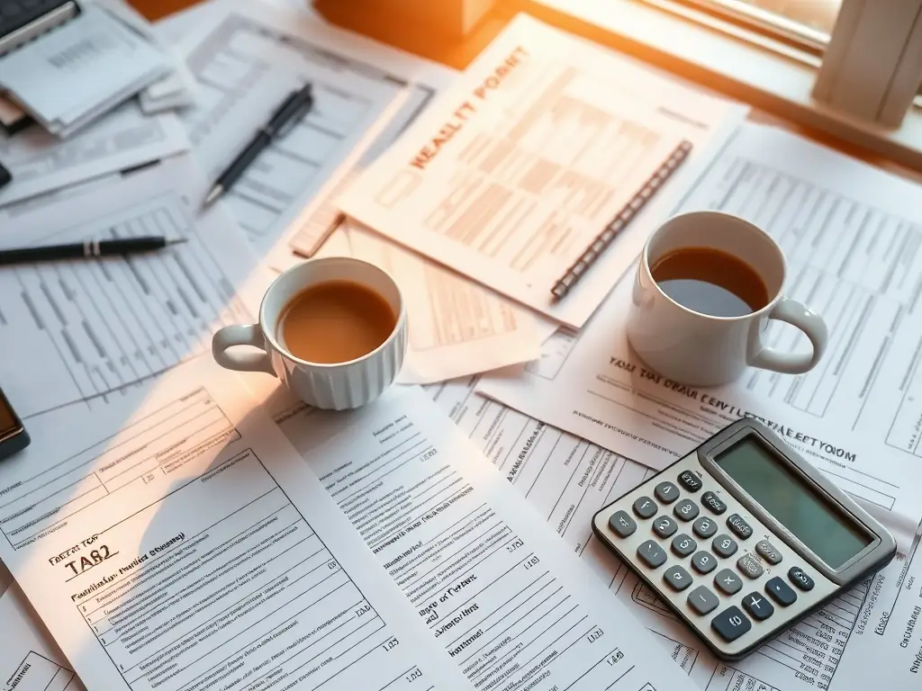 A stack of W-2 and 1099 forms, symbolizing the preparation and filing of payroll and employment taxes for legal professionals and their staff.