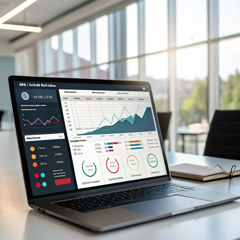 A dashboard displaying call analytics data, showcasing key metrics like call volume, conversion rates, and agent performance scores. The image should convey a sense of clarity, data-driven insights, and improved sales performance.