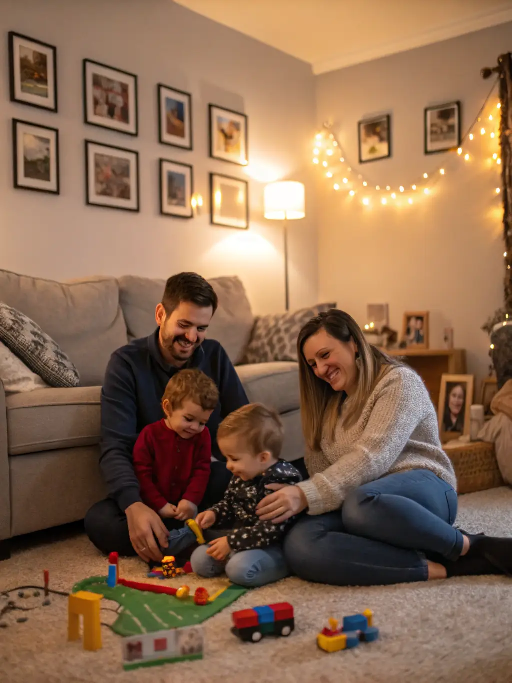 A family sitting together, reviewing tax documents, emphasizing the importance of ITINs for spouses and dependents.