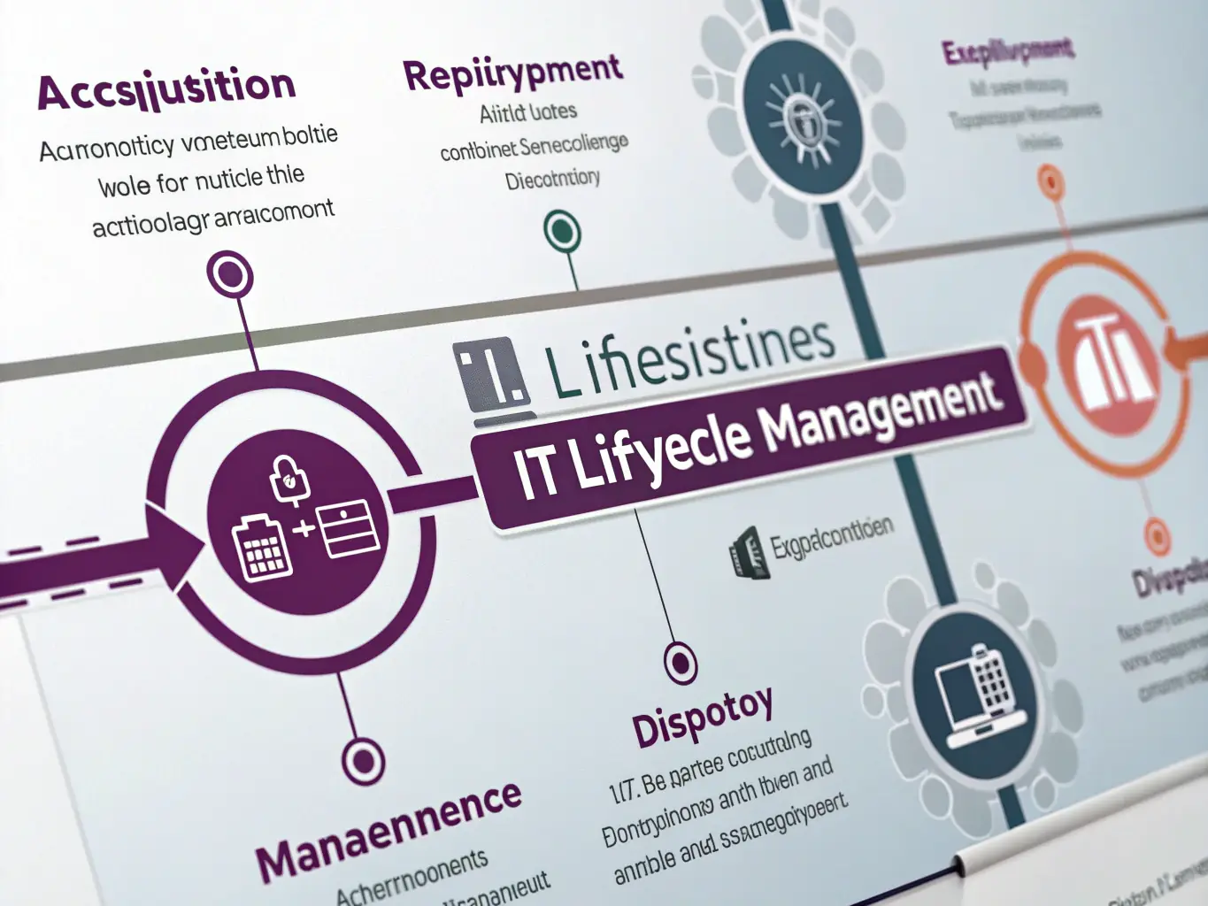 A diagram illustrating the steps of an ITAM-program.