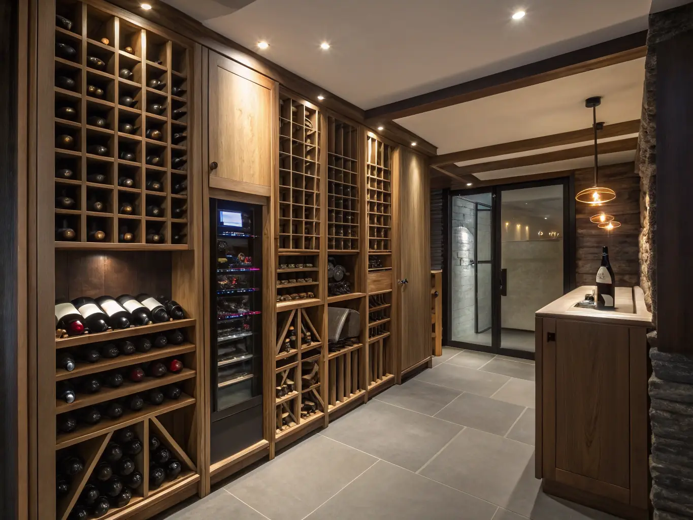 Image of the Wine Guardian Ducted System installed in a wine cellar.