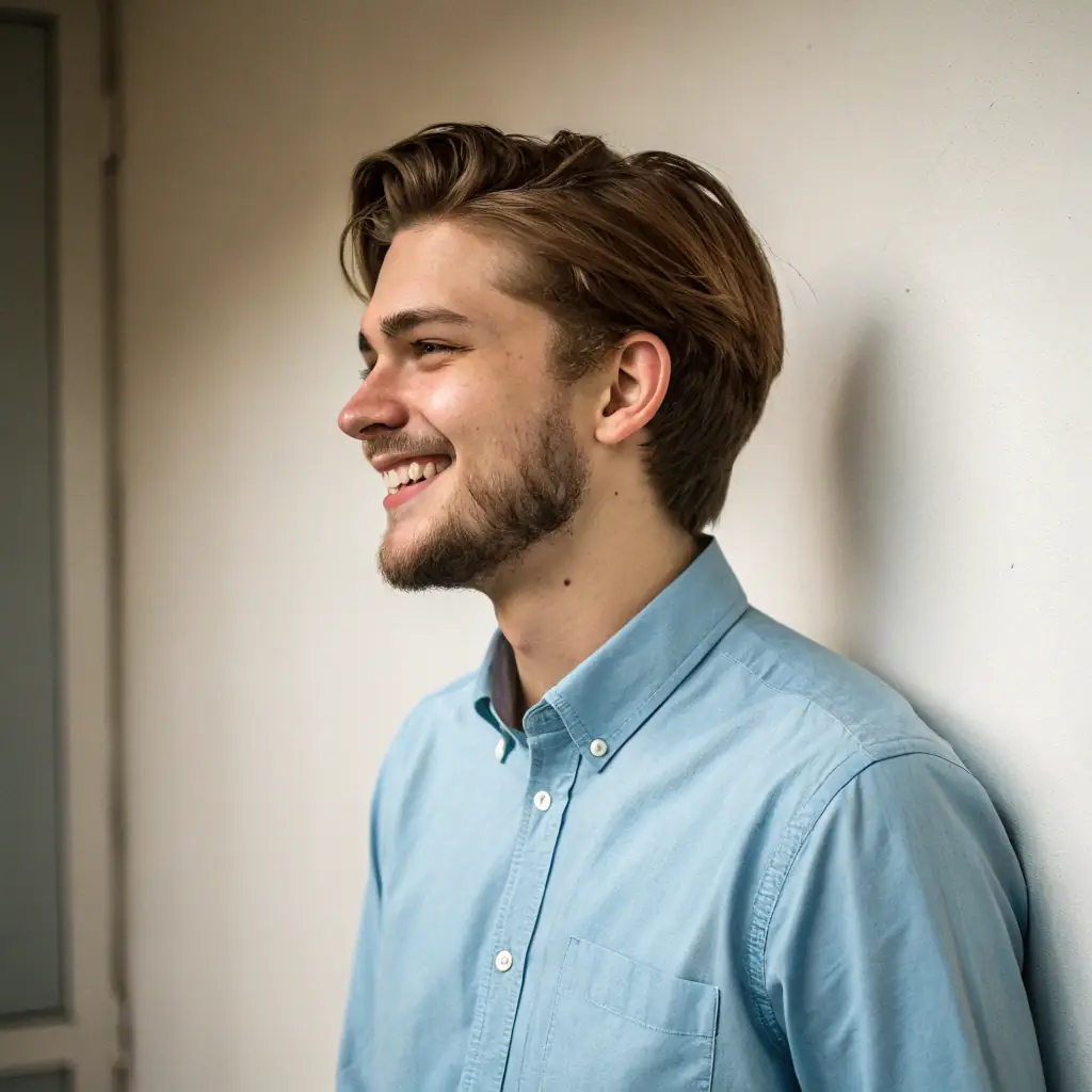 David is a young man with a friendly face and a neatly trimmed beard. He has a warm smile and a focused gaze, reflecting his commitment to the organization's goals.