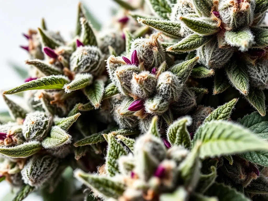 Close-up of Jokerz Flower cannabis buds, showcasing frosty trichomes and vibrant colors, available at MrGreen DC.