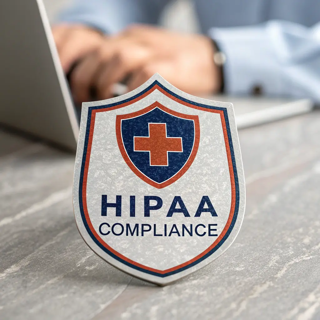 HIPAA compliant badge for healthcare providers.