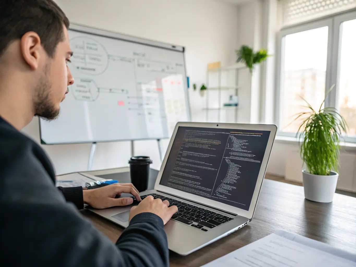 A modern, visually appealing website showcasing a professional web developer's services on the Central Coast