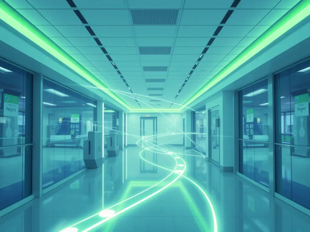 A digital illustration of a smooth, interconnected pathway representing seamless referrals, emphasizing ease of access and support for prescribers and patients.