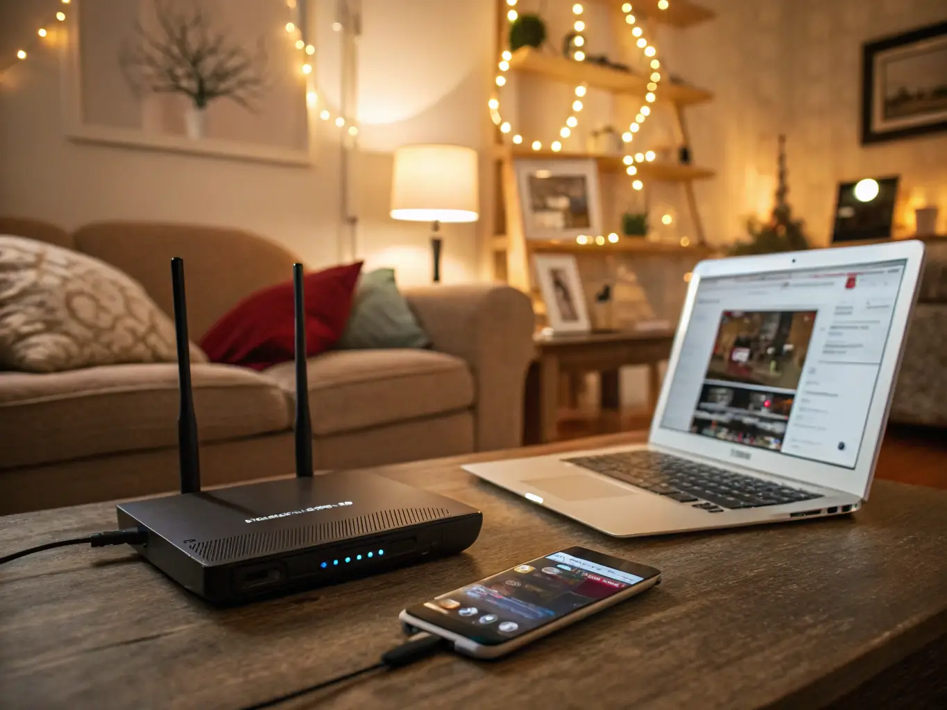 Image illustrating Wi-Fi coverage in a modern home or office environment