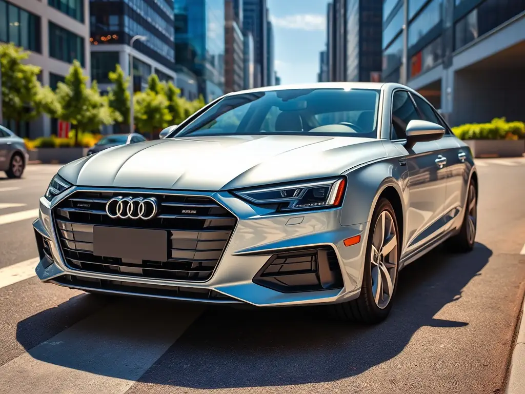 2022 Skyline twin turbo Audi A5 Type R coupe in a city parking lot at night