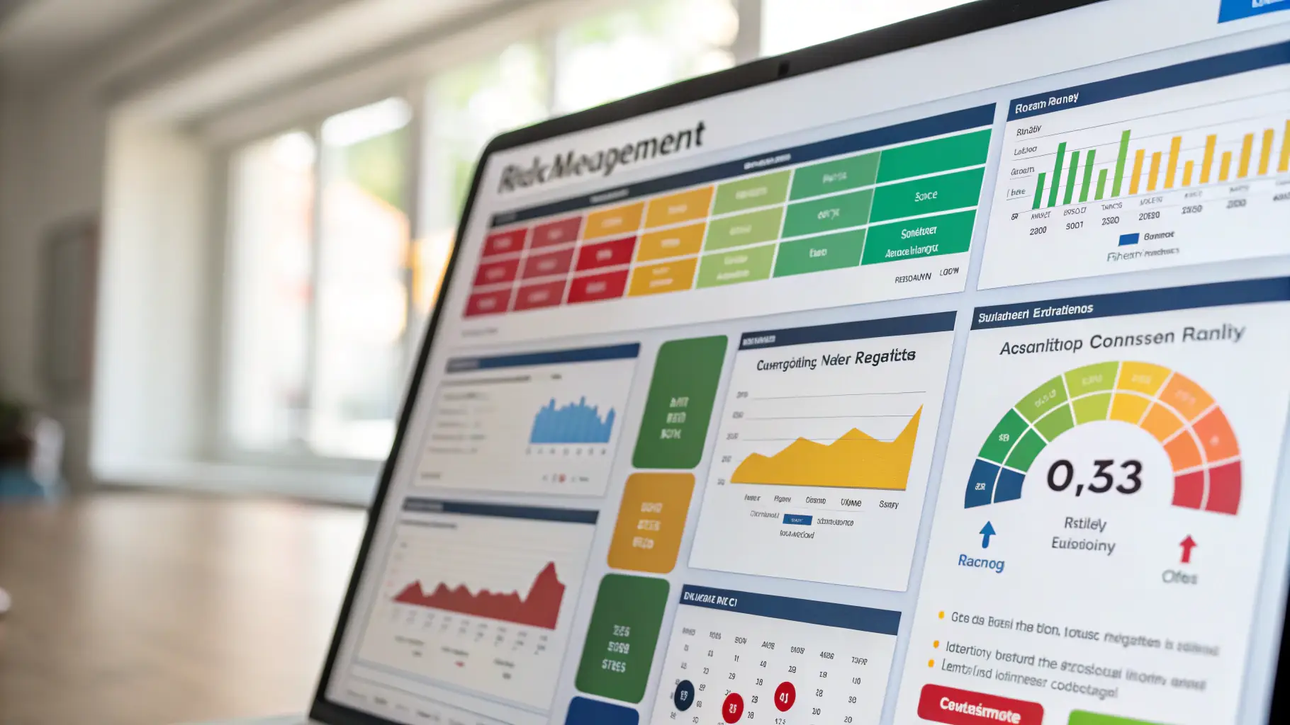 Risk management dashboard visualization image.
