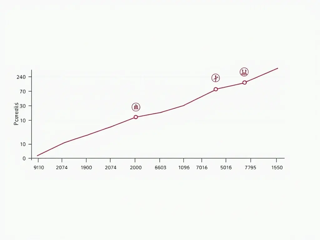 A comprehensive line graph showing progress in psychosis recovery over time, with editable axes and data points.
