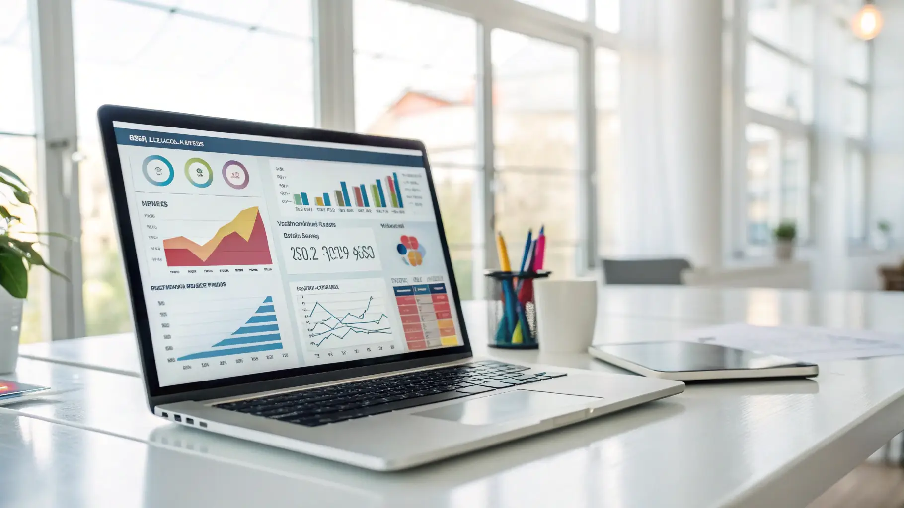 An image of a digital marketing dashboard displaying PPC campaign analytics, symbolizing data insights and targeted advertising.