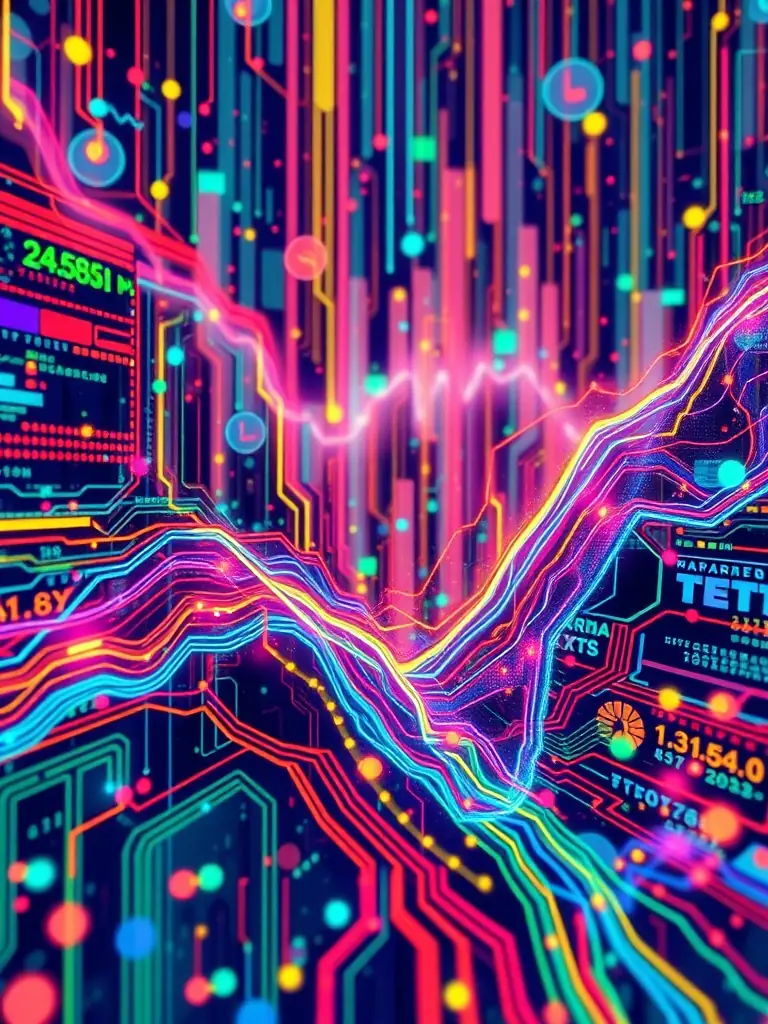 An abstract image representing complex algorithms and data streams, highlighting the advanced technology behind APEX HOLDING's AI-driven trading solutions.
