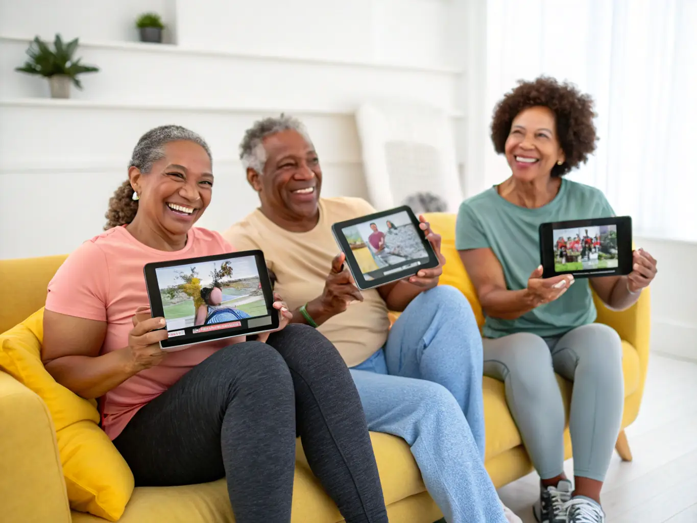 Image of a vibrant online community with people engaging through digital devices, symbolizing connection and learning.