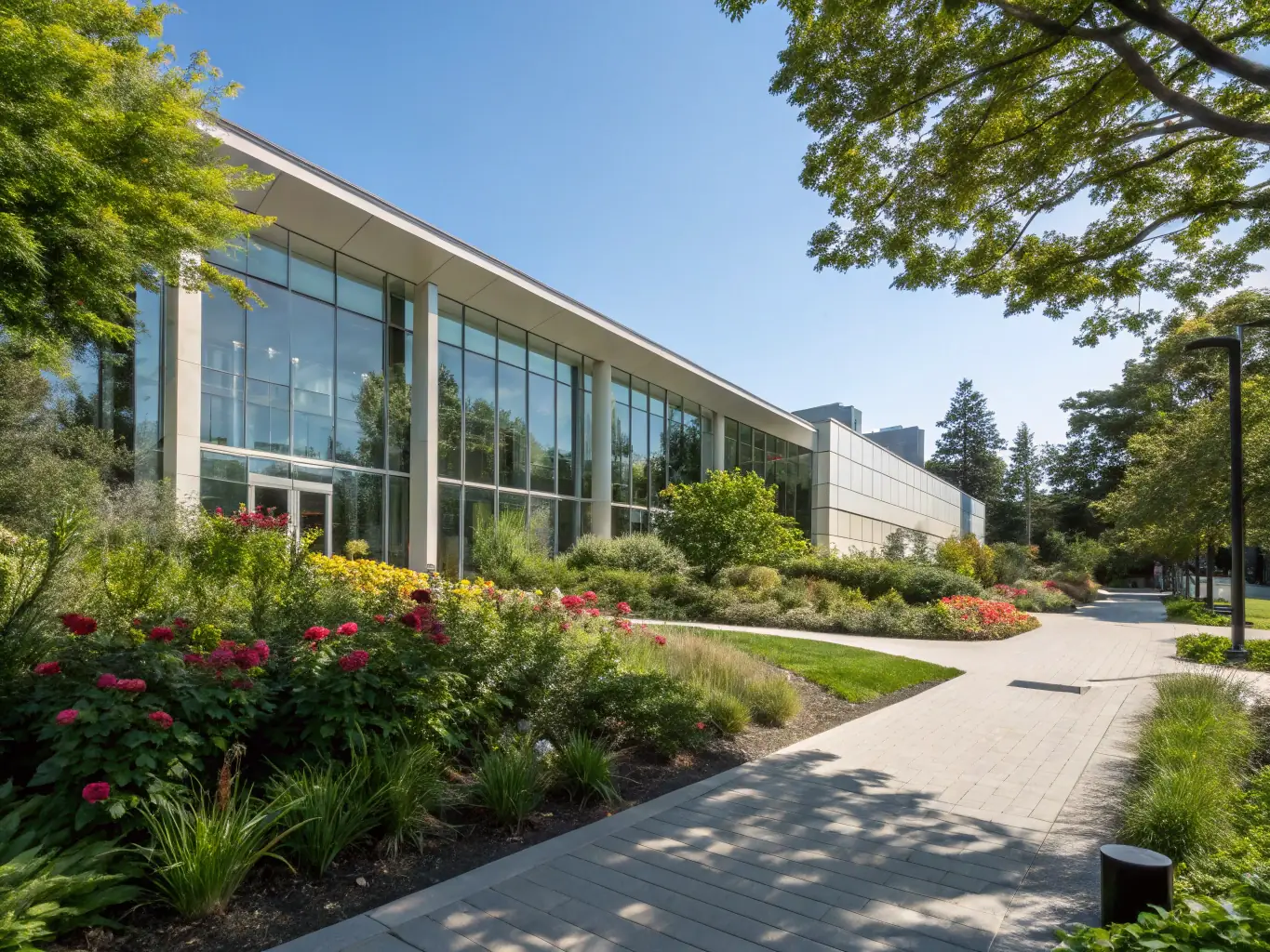 A scenic view of Lermonteno Hotel & Villa with lush gardens and modern architecture, inviting guests to indulge in comfort and style