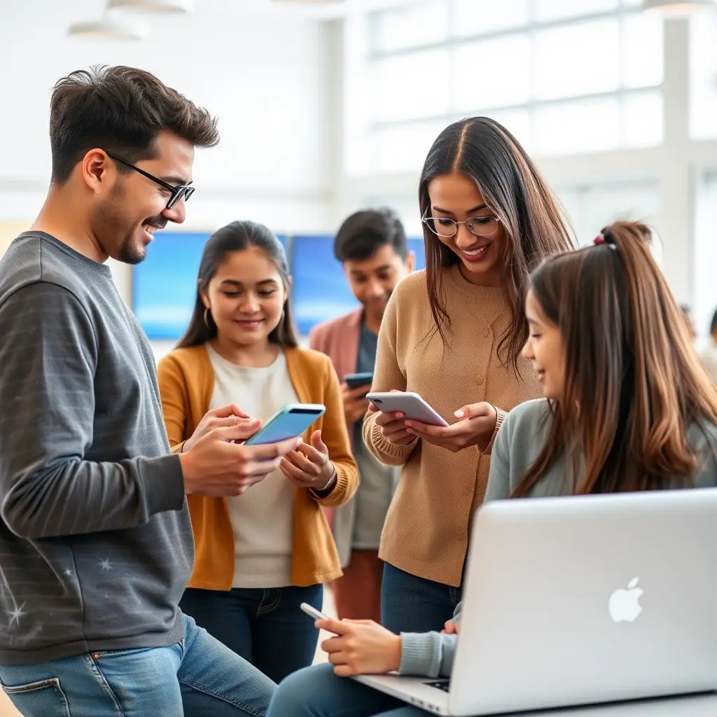 Three photographic market scenes (no vr headsets) connected by one mobile-first immersive platform visualization graphic, showcasing SugarXR's application in public safety, mental health, and retail.