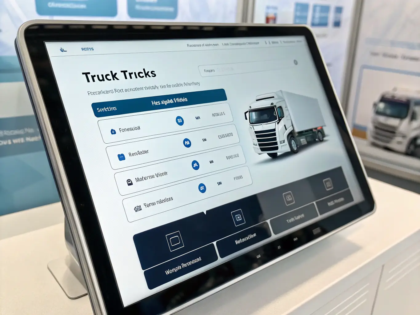 A professional freight dispatch interface with a calendar and booking form, visually engaging and user-friendly for scheduling calls