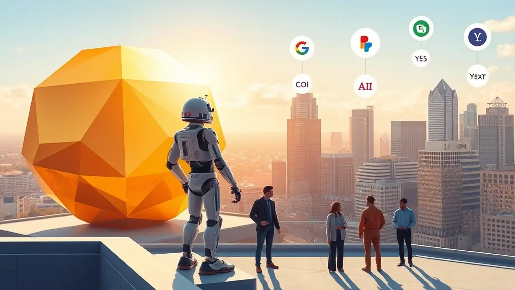 r2 d2 - c3po & large lighted Omegacube with sun rays beaming into High Rise Google on 2nd Street in Austin TX Roof Top Meetings FACEBOOK, BRAVE, YAHOO, YEXT, Search Engine Platforms and AI, Gurus, and Team