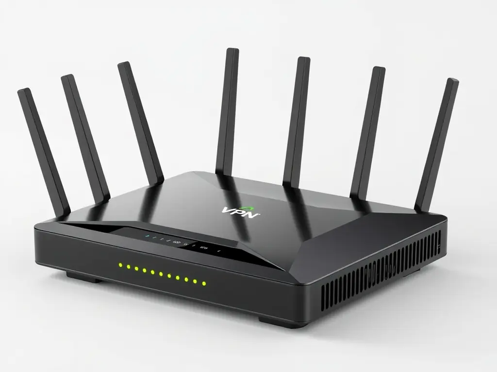 sleek Wi-Fi 6 router with built-in antennas, showcasing modern design and advanced connectivity features