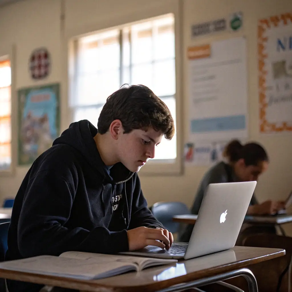 Image of a person thoughtfully taking a test with EPW Coach branding in the background, suggesting knowledge assessment and preparation.