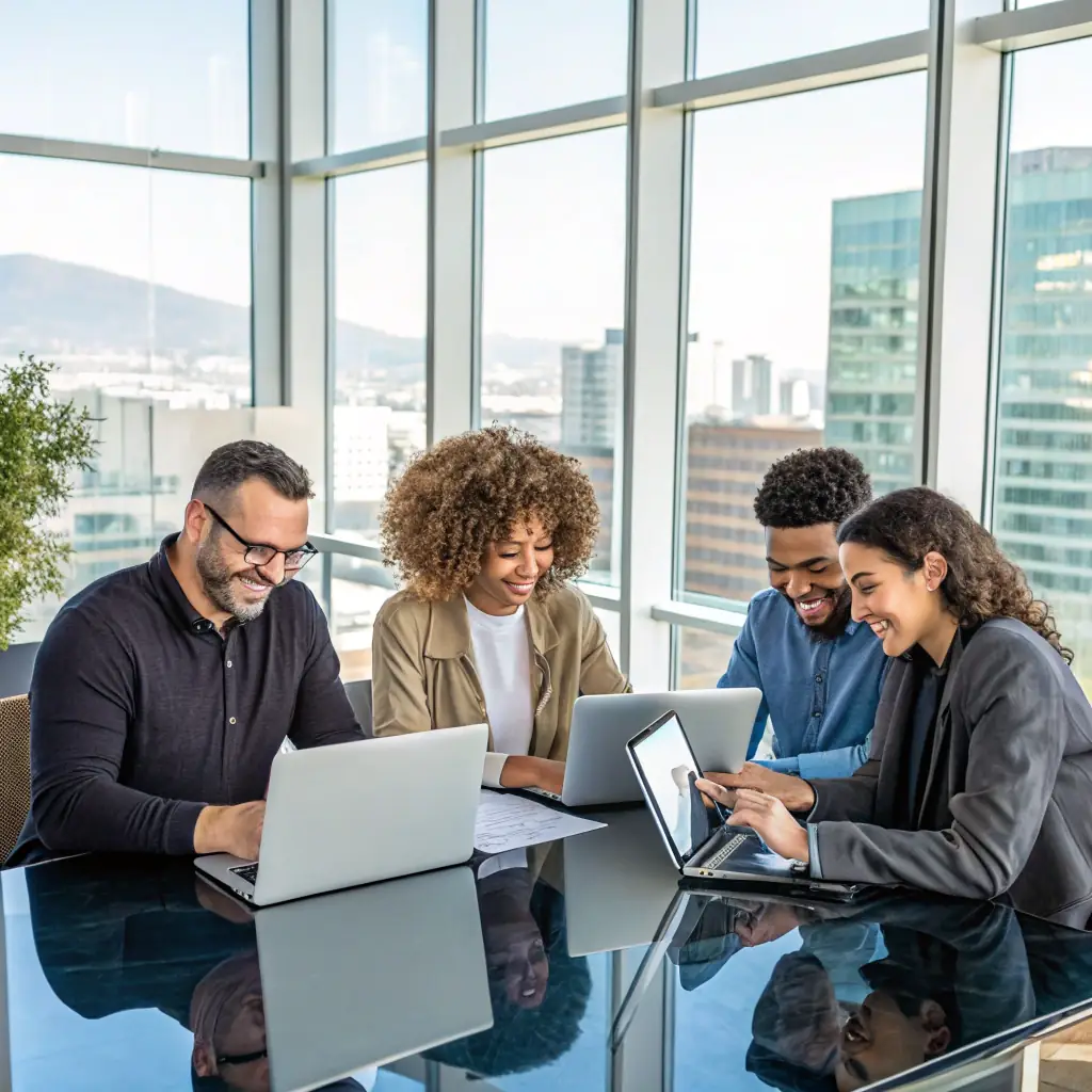 A professional image showing diverse individuals reviewing personal loan documents, symbolizing trust and financial empowerment, suitable for a personal loan blog website