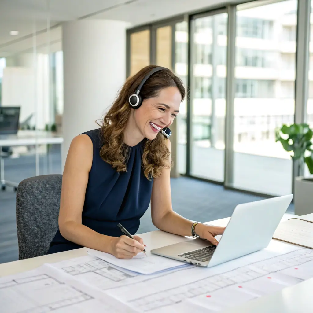 Nathalie is an organized woman with a professional appearance, dedicated to keeping ADREDARDLA running efficiently.
