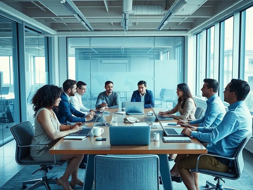 Professionals collaborating at events.