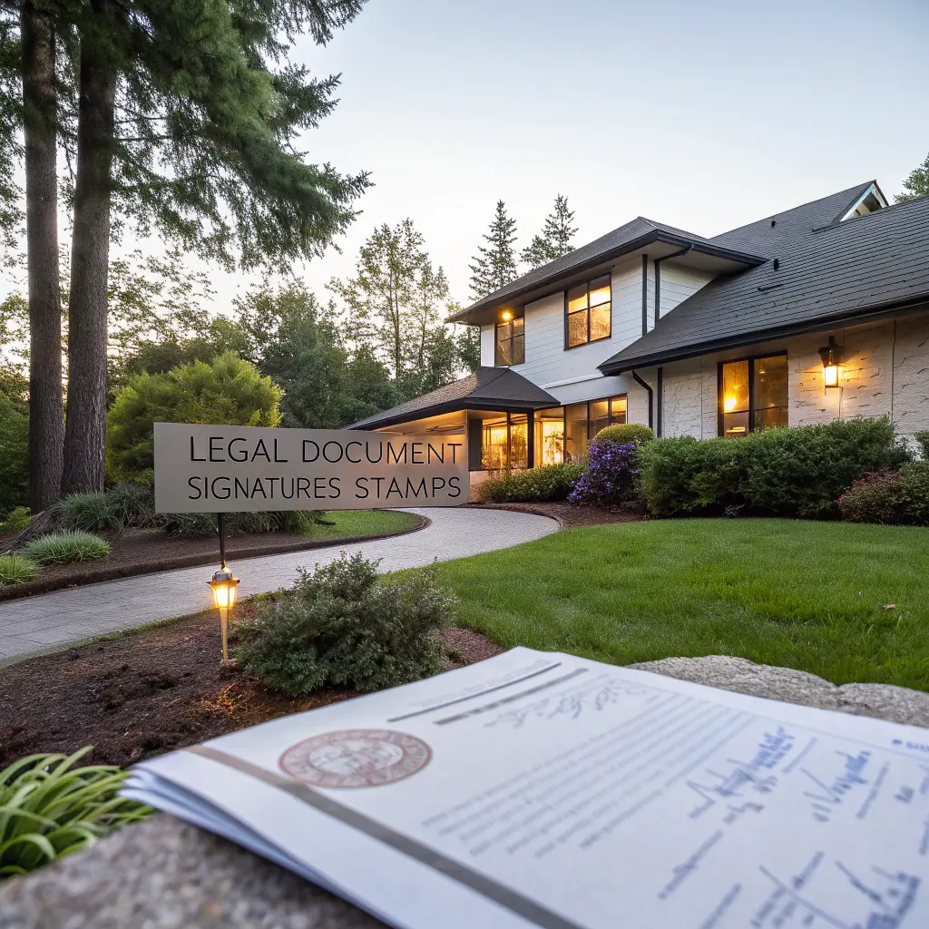 Contra Costa E-Recording: A homeowner smiling and confidently holding property documents, symbolizing the ease and peace of mind that Trustpoint's e-recording services provide.