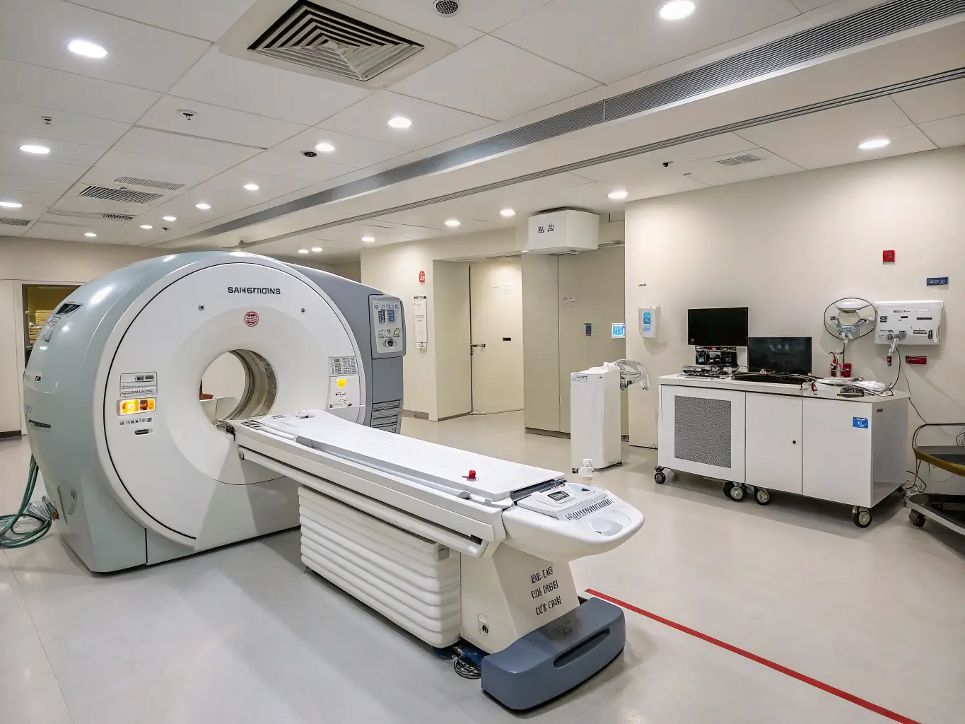 A modern radiology clinic with advanced imaging equipment and a team of healthcare professionals, symbolizing the precision and expertise of New Era MBS's billing services.