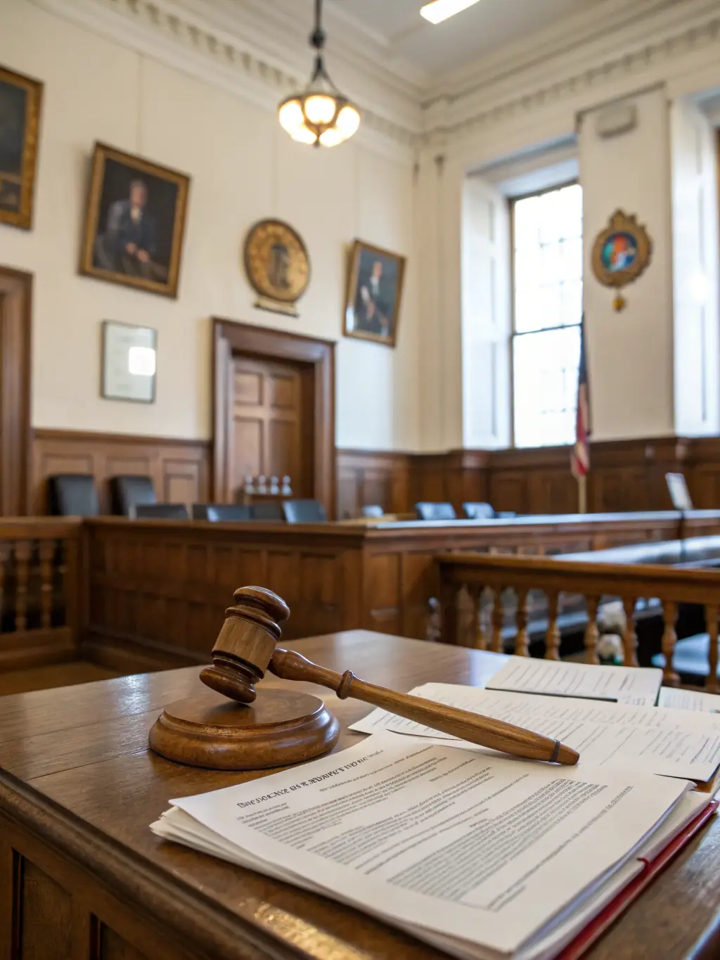 An image of a modern courtroom with a focus on the judge's bench, symbolizing the importance of understanding court requirements.